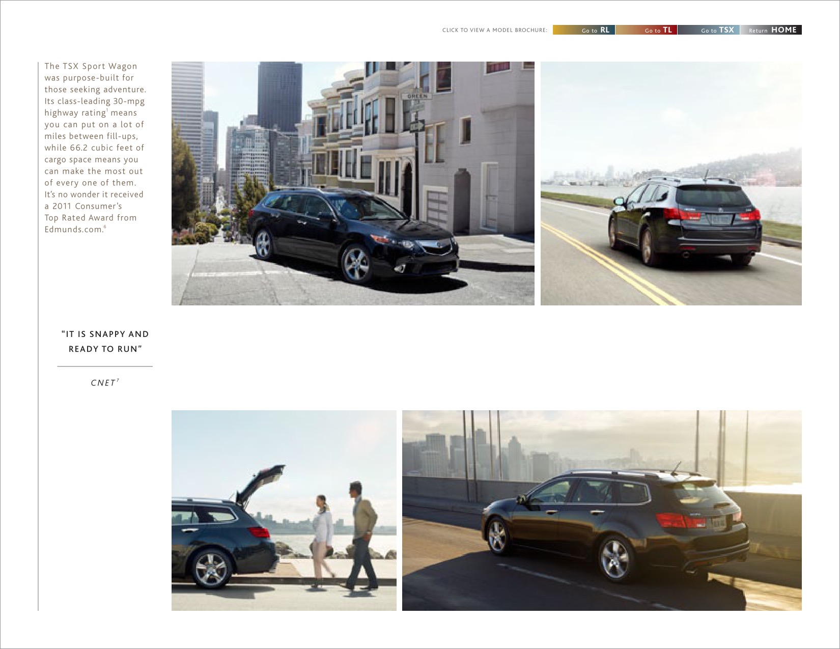 2012 Acura RL TL TSX Brochure Page 61